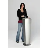 Proregal Dekorativer Ascher in Pyramidenstumpfform Aschereinsatz HxBxT 110 x 31 x 31 cm Edelstahl