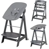 roba Treppenhochstuhl 'Born Up' Set 2in1 anthrazit' mit Liegefunktion -aufsatz 'roba Style