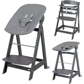 roba Treppenhochstuhl 'Born Up' Set 2in1 anthrazit' mit Liegefunktion -aufsatz 'roba Style