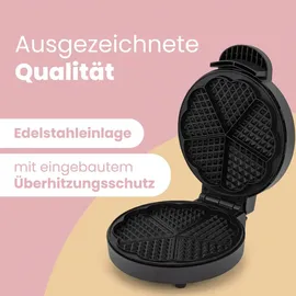 Clatronic WA 3492 Waffelautomat schwarz/edelstahl