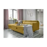 miuform Ecksofa mit Schlaffunktion Sweet Harmony ¦ gelb ¦ Maße (cm): B: 228 H: 95