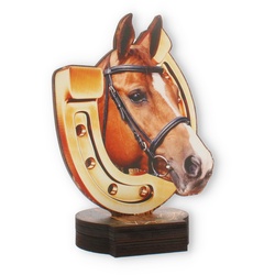 Pokal Pferd aus Holz 22,0cm