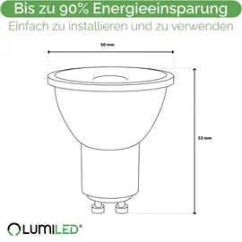 Lumiled LED Reflektorlampe 10er Set 3,4W GU10 warmweiß 38°