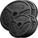 Marbo Sport Olympia Guss Hantelscheiben-Set Gewichte mit ø50/51 mm Bohrung / 2 x 20 kg + 2 x 10 kg - Marbo Sport