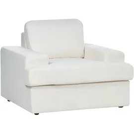 Beliani Sessel ALLA Bouclé 72 x 71 x 70 cm Cremeweiß mit Kissen