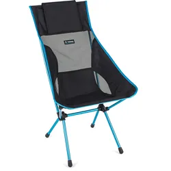 Helinox Campingstuhl Sunset Chair (hohe Rückenlehne, neue verstellbare Kopfstütze) schwarz/cyanblau