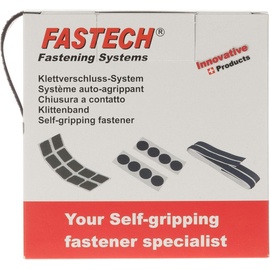 FASTECH® Klettband zum Aufkleben Hotmelt Haft- und Flauschteil (L x B) 5000mm x 20mm, schwarz 20 mm)