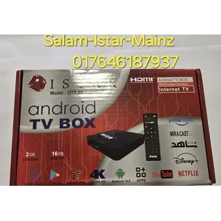 ISTAR TV BOX OTT 99 ANDROID  4K-2GB+16GB  Mit 18 Monate  ZINA TV Top Modell 2025