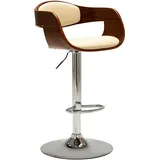 vidaXL Barhocker Cremeweiß Bugholz und Kunstleder
