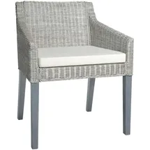 vidaXL Esszimmerstuhl mit Kissen 59 x 59 x 108 cm grau