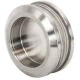 SCHMIDT security tools Muschelgriff B Edelstahl Silber Schiebetür-Griff Griffmulde Glastürgriff 58mm rund Türgriff Möbelgriff