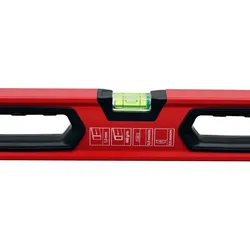 HAUSHALT Wasserwaage 600mm, mit 3 Libellen und ergonomischen gummierten Griff, 0,384 kg, rot, JYC-2015A_600 ( 000040071170 )