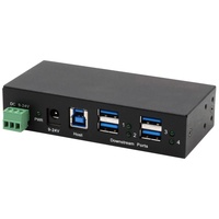 Exsys EX11244HMS + USB Hub, Schwarz
