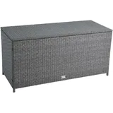 Auflagenbox Poly Rattan Kissenbox Gartenbox Aufbewahrungsbox Box Grau-Mix