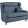 Collection AB Ohrensessel COLLECTION AB "Mike", blau, B:130cm H:90cm T:90cm, 100% Polyester, Sessel, Ohrensessel, Breite 130 cm, 1 Zierkissen inkusive