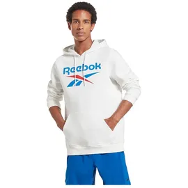 Reebok Identity Fleece Stacked Logo Pullover Sweatshirt - White - L