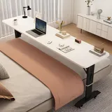 XFQZJG Bettschreibtisch Überbetttisch mit Rollen Überbetttisch Überbettschreibtisch Überbetttisch Mobiler Schreibtisch Betttisch mit Rollen Computertisch fürs Bett Überbetttisch Höhenverstellbar