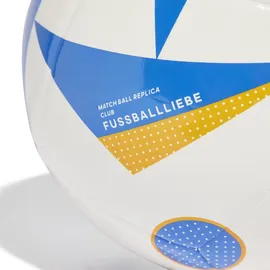 adidas Fußballliebe Club Ball White / Glow Blue / Lucky Orange 5
