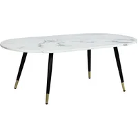 KADIMA DESIGN Couchtisch Weiß Oval,Oval, Stativgestell, 120x42x60 cm mit