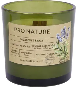 Müller Kerzen Duftglas PRO NATURE, (Ø x H): 100 x 100 mm , Recyceltes Duftkerzenglas aus natürlichen Wachsen und Rapsöl, 1 Packung = 6 Stück, Rosmarin & Lavendel