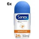 Sanex Dermo Sensitive Deodorant Roll-on 6 x 50 ml
