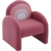 Wahson Office Chairs - Wahson Kindersessel aus Teddystoff Kinderstuhl mit Armlehne Kindersofa, Rosa