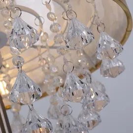 ETC Shop Tischleuchte Kristalldekor Klar