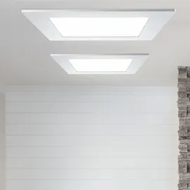 ETC Shop LED Einbaupanel 10er Pack quadratisch weiß Aluminium