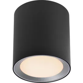 Nordlux Landon Long LED-Deckenleuchte Kunststoff/Metall 14 cm IP44 6,5 W schwarz