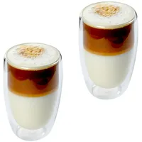TYA Collection Latte-Macchiato-Glas Glas Doppelwandig Thermoglas Kaffee Swing Gläser 450 ml