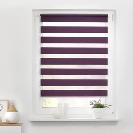 Lichtblick Duo Rollo / Doppelrollo Klemmfix 55 x 150 cm brombeer