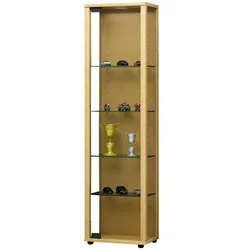 Vitrine   , holzfarben , Maße (cm): B: 33 H: 113