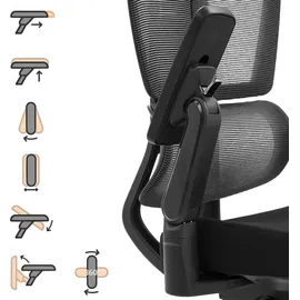 HJH Office Ergo U2 Flex3 Stoff Schwarz