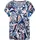 Cecil V-Shirt CECIL, Damen, Gr. M (40), universal blau, Stoff, 50% Modal, 50% Baumwolle, gemustert, comfort fit normal, V-Ausschnitt, normaler Saum, Shirts, mit abgerundetem V-Ausschnitt, Topseller
