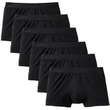 CALIDA Boxershorts unifarben schwarz S 6er Pack