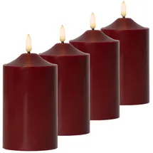 MARELIDA LED Kerzenset 4 St. rot