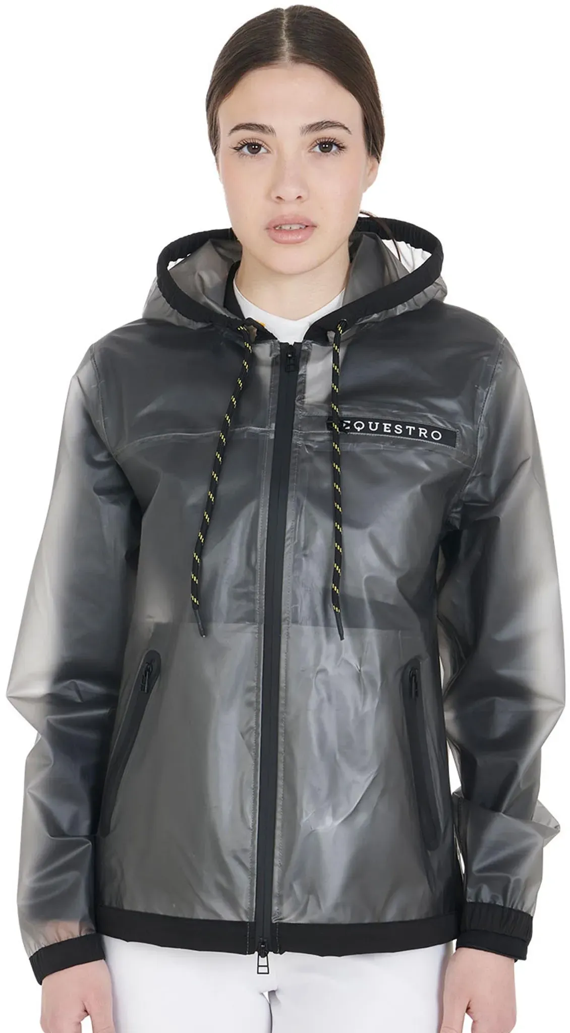 Equestro Damen Regenmantel aus transparentem Funktionsmaterial