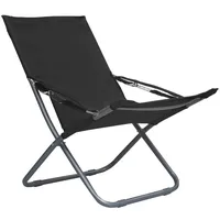 VidaXL Klappbare Strandstühle 2 Stk. Stoff Schwarz