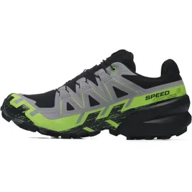 Salomon Speedcross 6 Gore-Tex Black / Alloy / Green Gecko 45 1/3