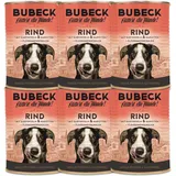 Bubeck Rindfleisch | 6 x 400 g | Nassfutter für adulte Hunde | Rindfleisch mit Kartoffel und Karotte | Verfeinert mit Sonnenblumenöl und wertvollen Flohsamenschalen