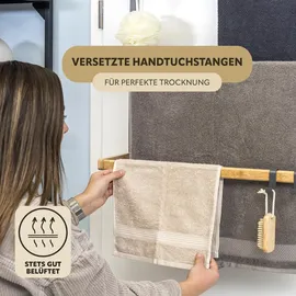 ELUNO Tür-Hängeregal Handtuchhalter Grau