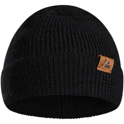 Beanie Merino schwarz EINHEITSGRÖSSE