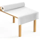 Tischdeckenrolle 1x25m, Weiß, Einweg Stoffähnlich, Tischdecke, Party & Deko, Vlies Meterware, Papiertischdecke Rolle, Flexibel Zuschneidbar, Platzsparend Für Bankettfeiern Eventdekoration