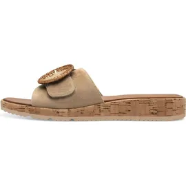 TAMARIS Da.-Pantolette für Damen, beige, Größe 38 - 38