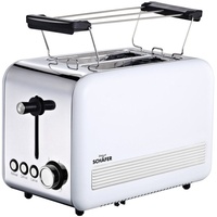 SCHÄFER Toaster RETRO 74182 - Edelstahl-weiß