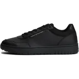 Tommy Hilfiger Herren, Cupsole Sneaker aus Leder-Mix Modell BASKET CORE Black, 45