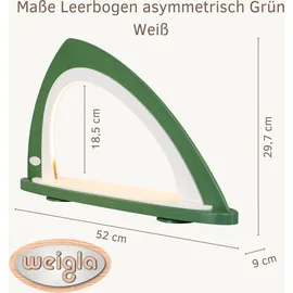 Weigla LED Schwibbogen »Weihnachtsdeko, Made in Germany« 1 Stk. Leerbogen zum Selbstbestücken, asymmetrisch grün