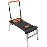 7 in 1 Werkbank, Klappbare Mobil Rollbrett Arbeitstisch Multifunktional Handkarren Garagenarbeitstisch Arbeitsbühne - Maximales Gewicht 250 kg für Sägebock, Arbeitsplattform, Plattform usw