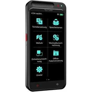 Simvalley MOBILE Mobiler Übersetzer: Mobiler KI-Echtzeit-Sprachübersetzer, 139 Sprachen, ChatGPT-Assistent (Echtzeitübersetzer, Offline Sprachübersetzer, Gerät)