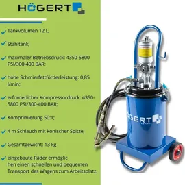 Högert Hogert Technik Fettpresse (Druckluft) HT4R795 12l pneumatisch